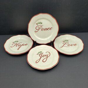 Better Homes and Gardens Heritage Collection Holiday Sentiments Dessert Plates